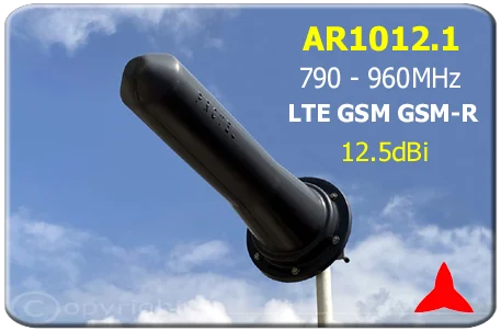 AR1012.1 antenna direzionale yagi 790 - 960 MHz 4g LTE GSM GSM-R 12.5 dBi