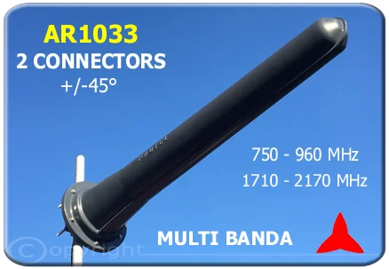 AR1033 antenna yagi direzionale alto guadagno, banda 3G GSM-R umts  dcs gsm lte 4g 750 - 960 MHz