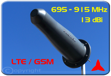 AR1036.Z Directional Yagi Antenna low visual impact 790 - 960 MHz GSM GSM-R LTE 4g