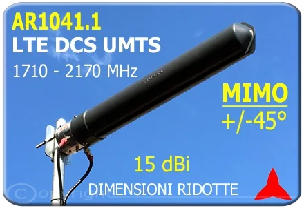 AR1041 Mino Antenna Dual polarization high gain directional antenna + / - 45 °  LTE-DCS-UMTS-3G-4G  1710- 2170 MHz
